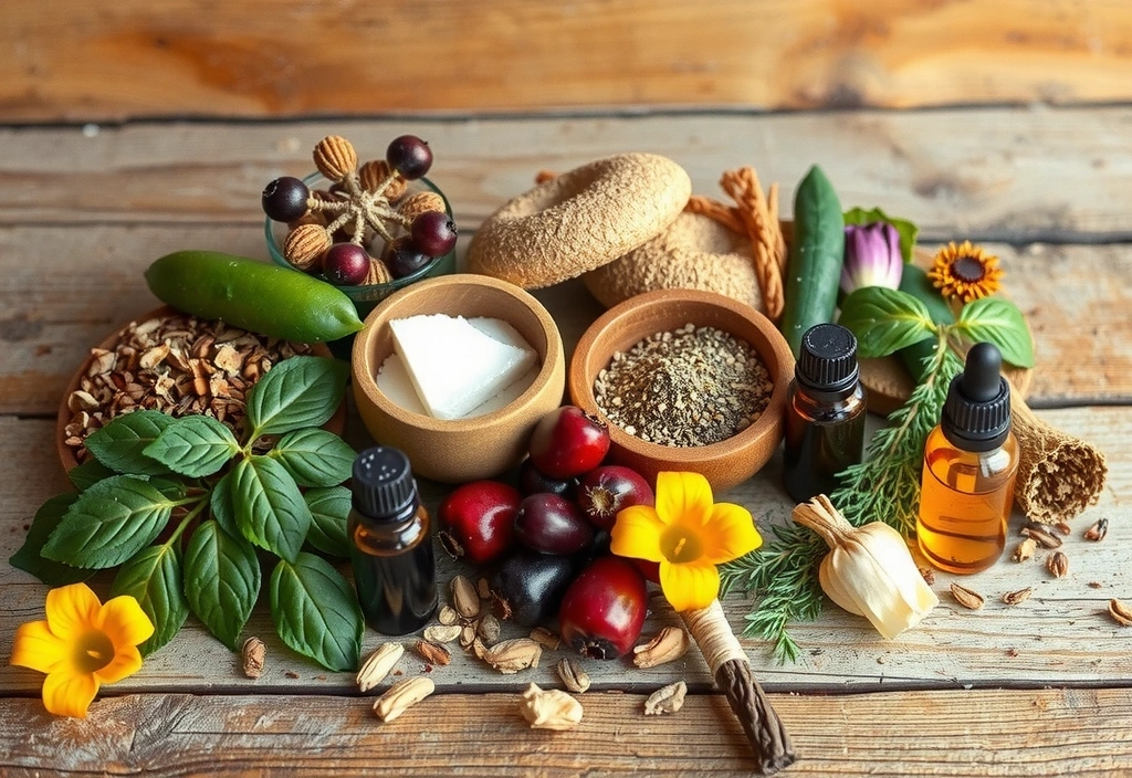 Diverse natural ingredients for health and beauty products